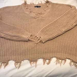 Glitzy Girls Distressed sweater